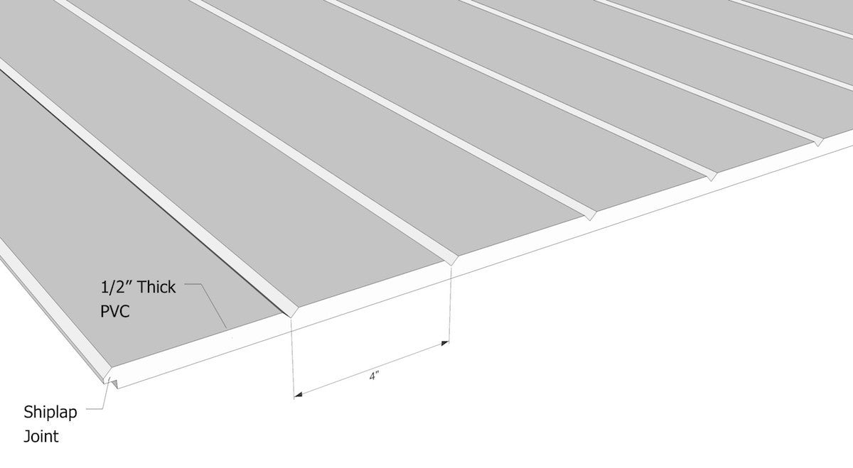 V-Grooved PVC Sheet ½