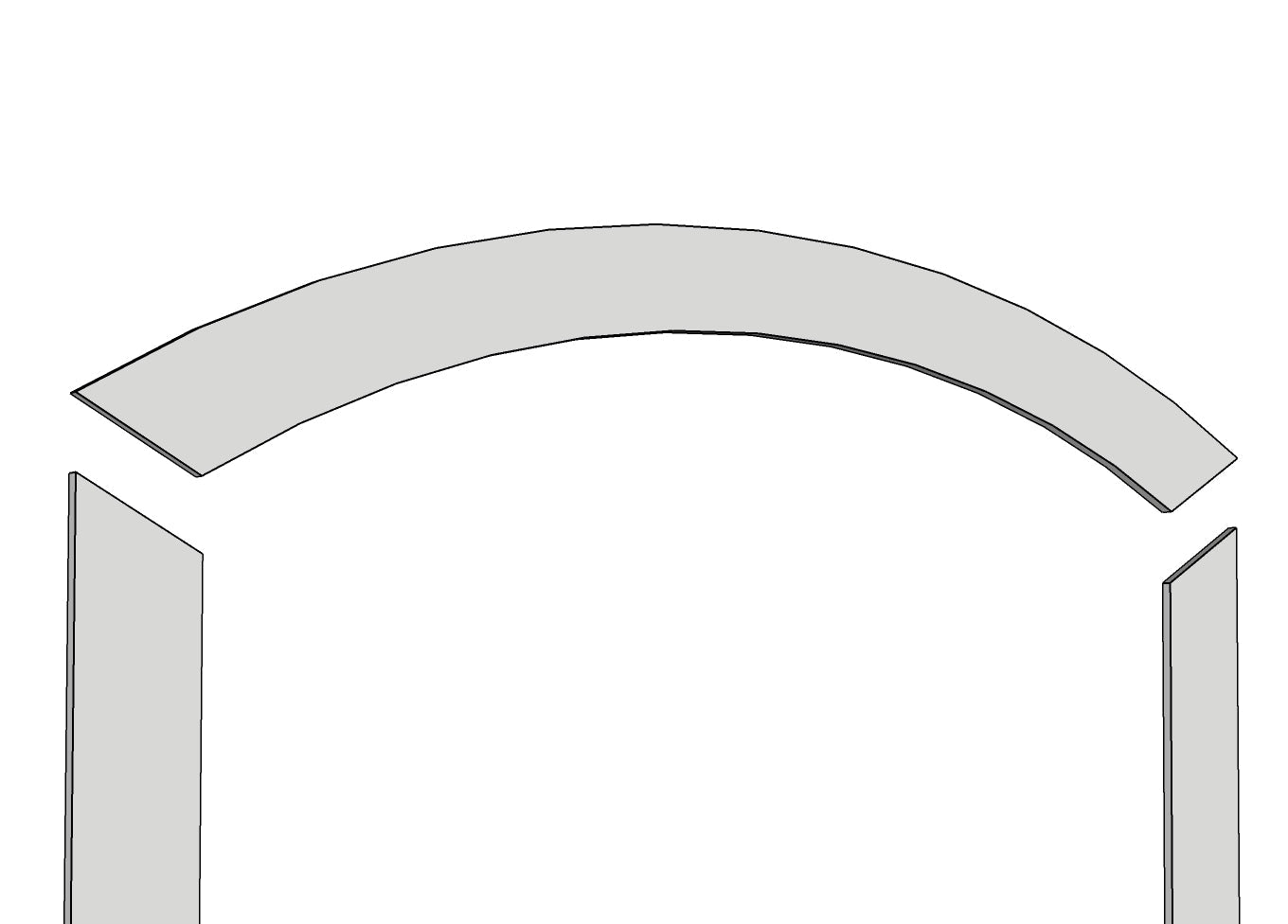 Arched PVC Window Trim 1